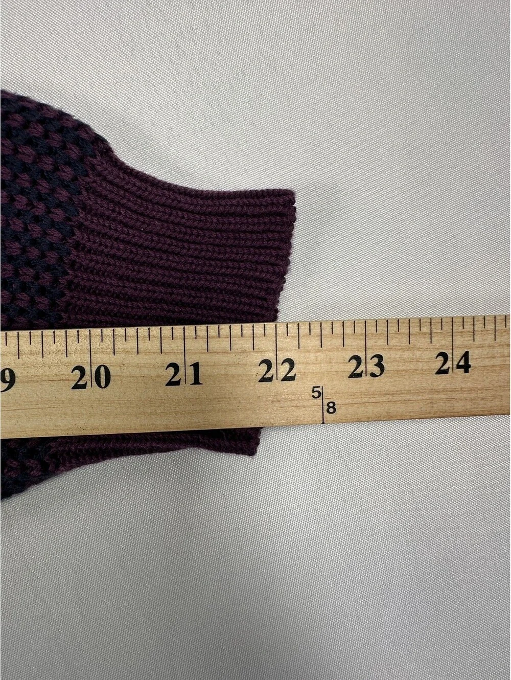 Vintage Claiborne 100% Cotton Chunky Knit Sweater Men's Medium Purple Made in US